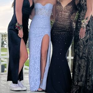 light blue sherri hill dress, size 0